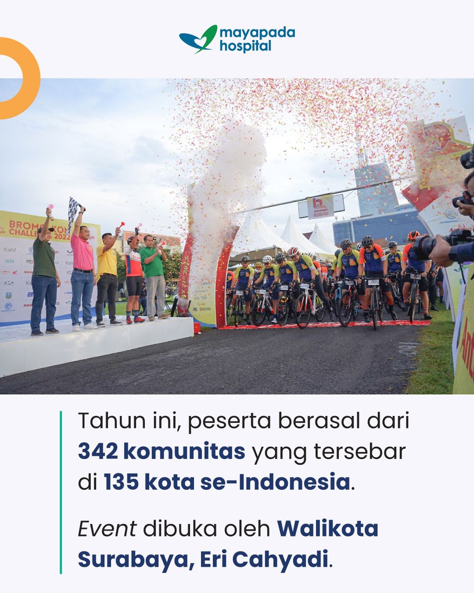 RSMayapada's tweet photo. #Reportase
Mayapada Hospital Surabaya (MHSB) mendukung Bromo KOM Challenge 2022 sebagai partner medis yang diselenggarakan pada Sabtu, 21 Mei 2022.
Yuk, simak reportase lengkap dan galeri fotonya dengan swipe image.
Mayapada Hospital #TemenSehatGue https://t.co/tGZs1itMTT