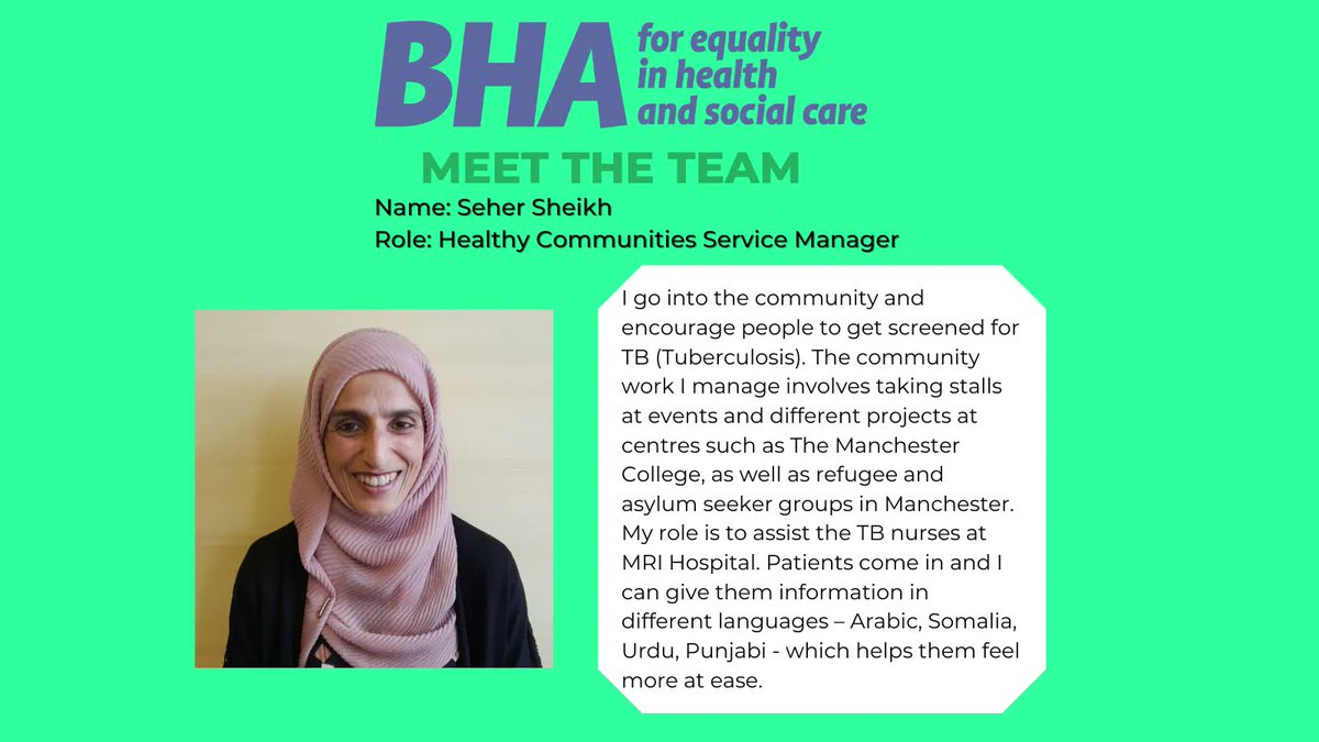 AydinDjemal's tweet photo. the_BHA: Introducing @the_BHA Meet the Team series. We have a dedicated team working behind the scenes on our projects and wanted to introduce you to some of those faces. #team #teamBHA #healthcare #Manchester https://t.co/KykVGtnDx1