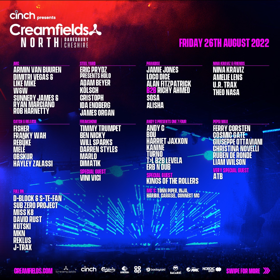 Creamfields lineup 2022