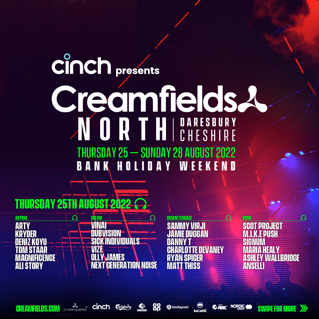 Creamfields lineup 2022