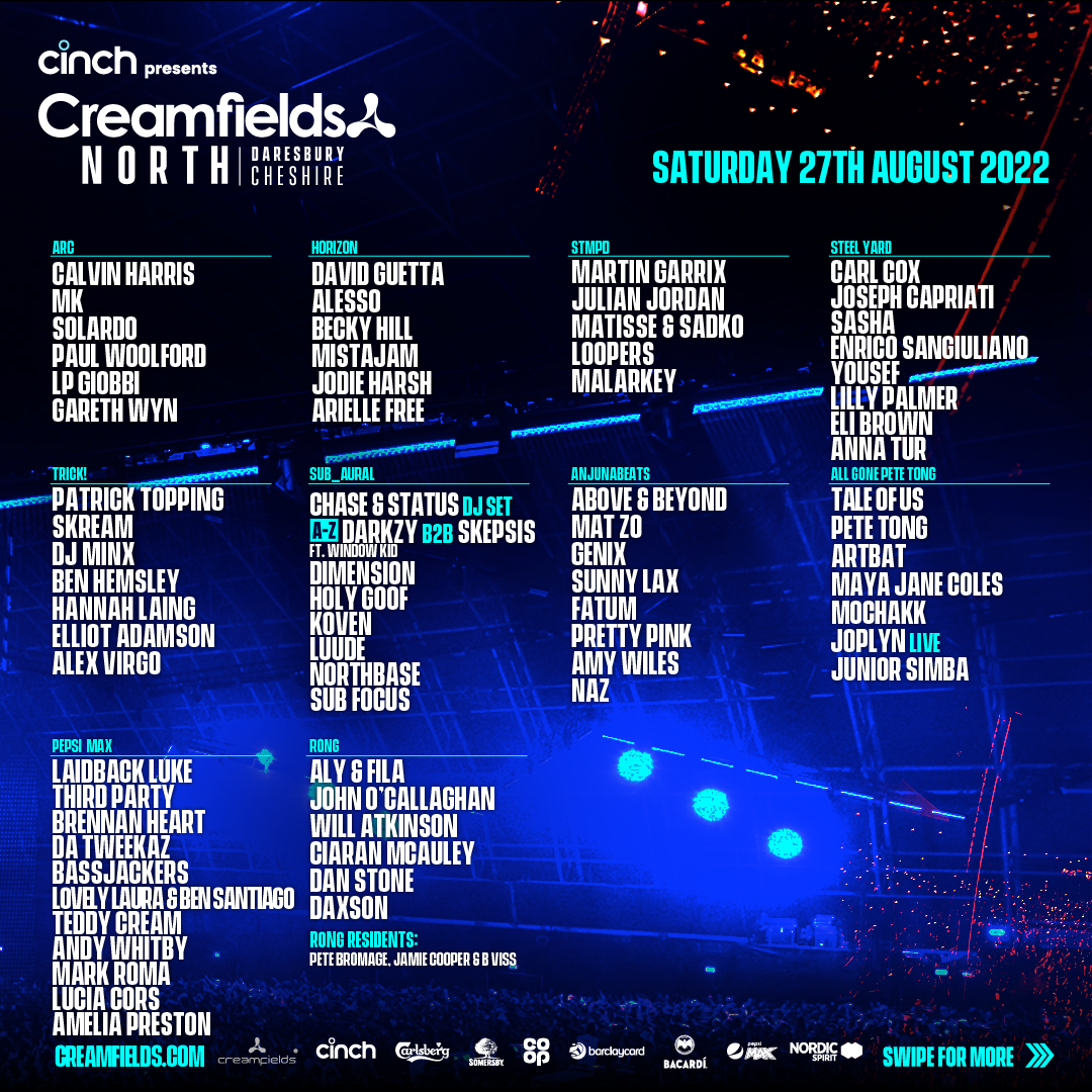 Creamfields lineup 2022