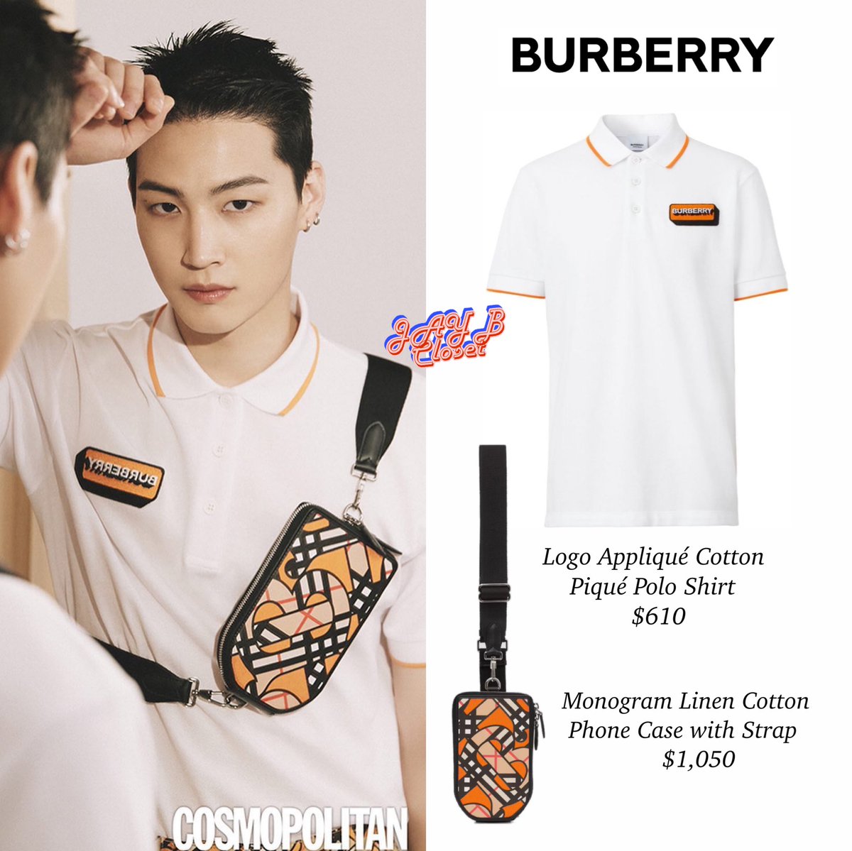jaebeomcloset's tweet photo. COSMOPOLITAN KOREA 2022 July  issue Cover #JAYB 

with @Burberry TB Monogram Collection 

#GOT7   #갓세븐   #JAYB  #JB #재범 #제이비  #Jaebeom @jaybnow_hr https://t.co/vk4oE7ilks