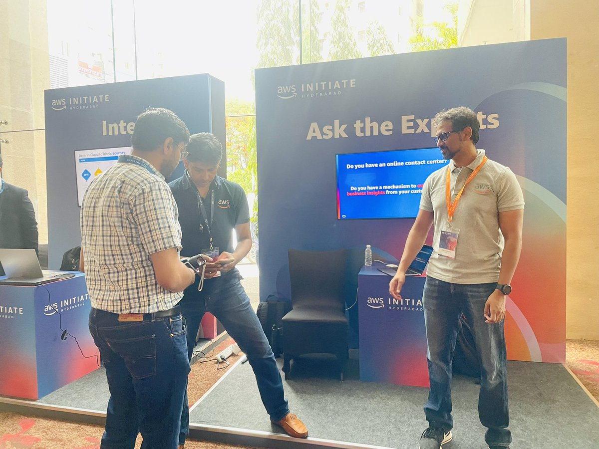 pranjalikhare's tweet photo. #asktheexpert at #awsinitiateday 
Join us for upcoming sessions in Mumbai, Bangalore and Kolkata!
Register on website! https://t.co/N7X0byNpWI