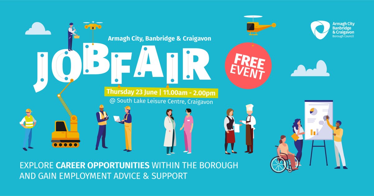 abcb_council's tweet photo. 📅 𝗔𝗕𝗖 𝗝𝗼𝗯 𝗙𝗮𝗶𝗿 𝗮𝘁 𝗦𝗼𝘂𝘁𝗵 𝗟𝗮𝗸𝗲 𝗟𝗲𝗶𝘀𝘂𝗿𝗲 𝗖𝗲𝗻𝘁𝗿𝗲!

Thursday 23rd June from 11am-2pm!

Take part and #ImproveYourEmployability 

You don’t need to sign-up to attend – just drop in and we will be delighted to see you! https://t.co/Bdu6sOVyFQ
