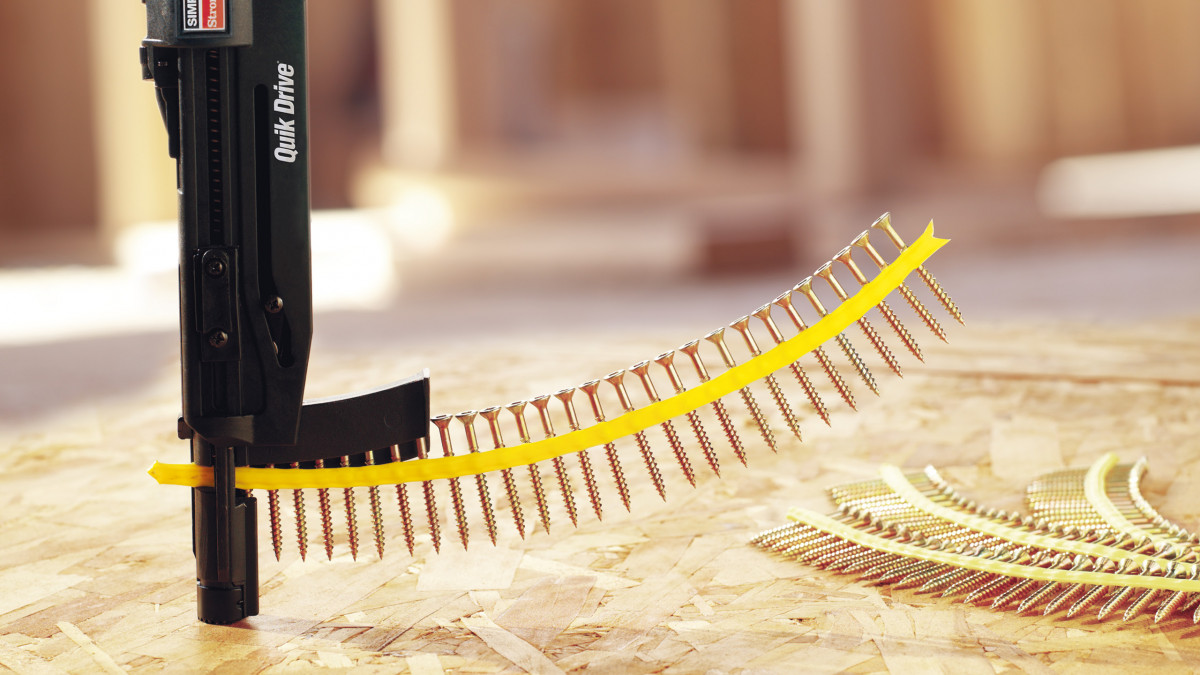 A collated screw system like no other, Quik Drive couples up with all major screw guns, allowing them to receive  collated strips of screws that can be driven into floor, wall and ceiling materials in a fraction of a second. 
It's that simple.
strongtie.co.uk/en-UK/solution…