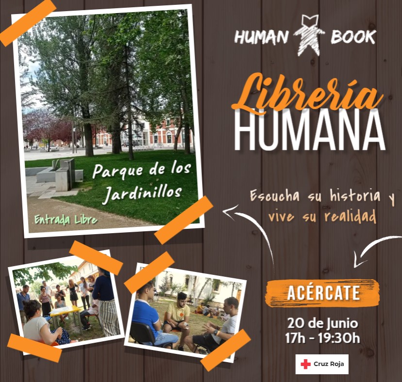 CruzRojaPalenc's tweet photo. Transpórtate y sumérgete en LA LIBRERÍA HUMANA 📚, una experiencia ÚNICA Y MARAVILLOSA 🤩, que se va a realizar por primera vez en #Palencia.
📆20 de junio
🕥17h a 19:30h
🚩Parque de Los Jardinillos
#PersonasRefugiadas #DíaMundialDelRefugiado #HumanBook https://t.co/wCfRTmz6GK