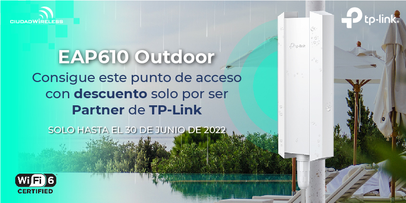 CiudadWireless's tweet photo. 😎 Benefíciate de todas las #ventajas de ser #Partner de @TPLINKIBERIA 💸 como los descuentos que te ofrece en las soluciones #wireless. Hazte con el #puntodeacceso EAP610 Outdoor, #WiFi6, a un precio increíble.
🔗 Más info: https://t.co/jO4KqstywQ
#TPLink #CiudadWireless https://t.co/N0JNQ0uDIg
