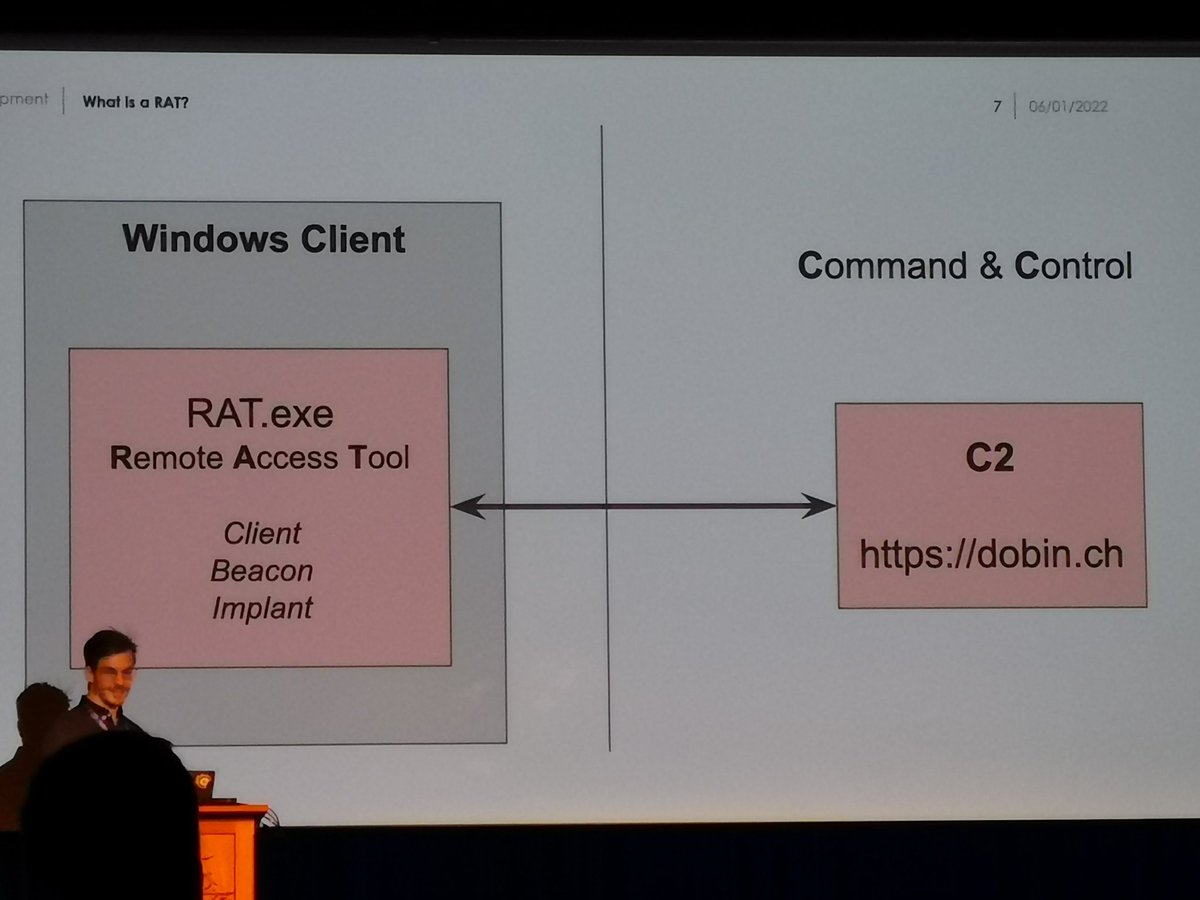 "Develop your own RAT - EDR + AV defense" by @dobinrutis at <a href="/a41con/">Area41 Security Con</a>.
Quick! Everyone block dobin[.]ch! 🙃 #area41
Slides available here: docs.google.com/presentation/d…