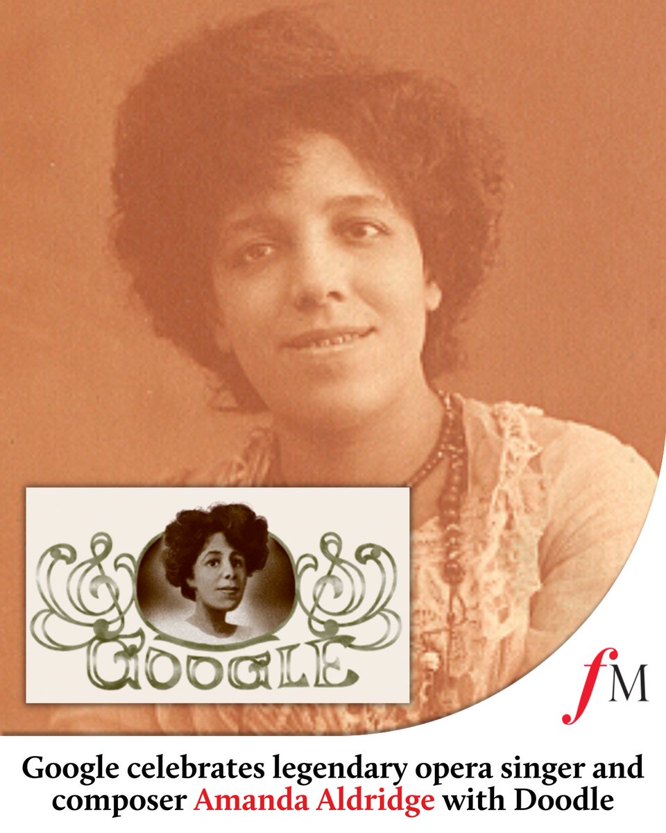 ClassicFM's tweet photo. Today, @GoogleUK celebrates the extraordinary life and music of Amanda Aldridge, a 19th and 20th-century opera singer and composer who worked under the pseudonym ‘Montague Ring’, with a Doodle. 🎼

Discover her story here 👉 https://t.co/XWjvm3OzRG https://t.co/AoQuLEgQlG