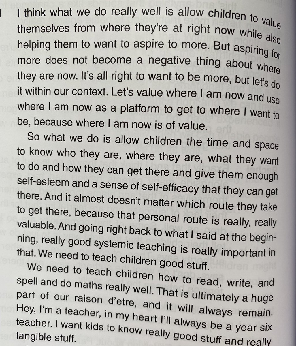 _MissingTheMark's tweet image. “Let’s value where I am now and use where I am now as platform to get where I want to be, because where I am now is of value” 

Love this @BarrowfordHead chapter in @_LisaCherry book..💕🌱