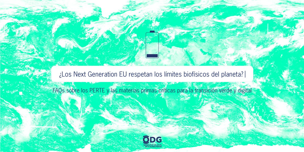 twitt_odg's tweet photo. 🔔[NEW PUBLICATION] Do the #NextGenerationEU funds respect the biophysical limits of the planet?🤔

The short answer: No❌
The long one, you'll find it in the FAQs about #PERTE and critical raw materials the green and digital transition. #NoGenerationEU

🔗https://t.co/nP8hphigHX https://t.co/pwGgSewsSk