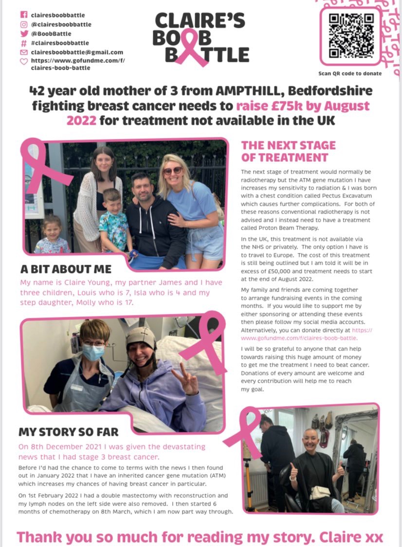 BoobBattle's tweet photo. Please retweet and donate if you can 🥰 #breastcancer #clairesboobbattle @marnie https://t.co/tH3oO6rAIS