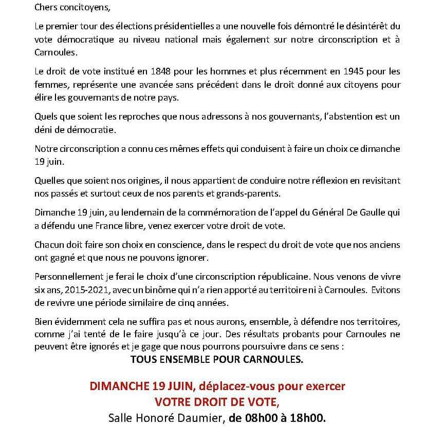 Merci à Monsieur Chrisitian David, maire de Carnoules, pour son soutien !  
#Carnoules #AvecVous #legislatives2022