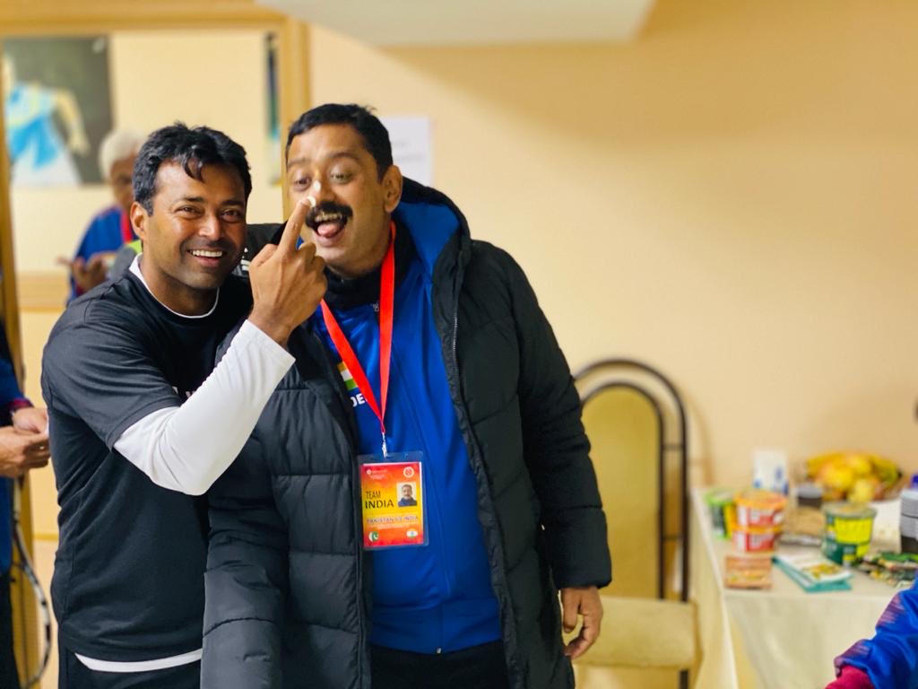 siyer30's tweet photo. Happy birthday to the Man , The machine #incredible #evergreen and #eversmiling Indian #sportsicon @Leander best always buddy #tennis #leander https://t.co/W0ZABmwy1Z