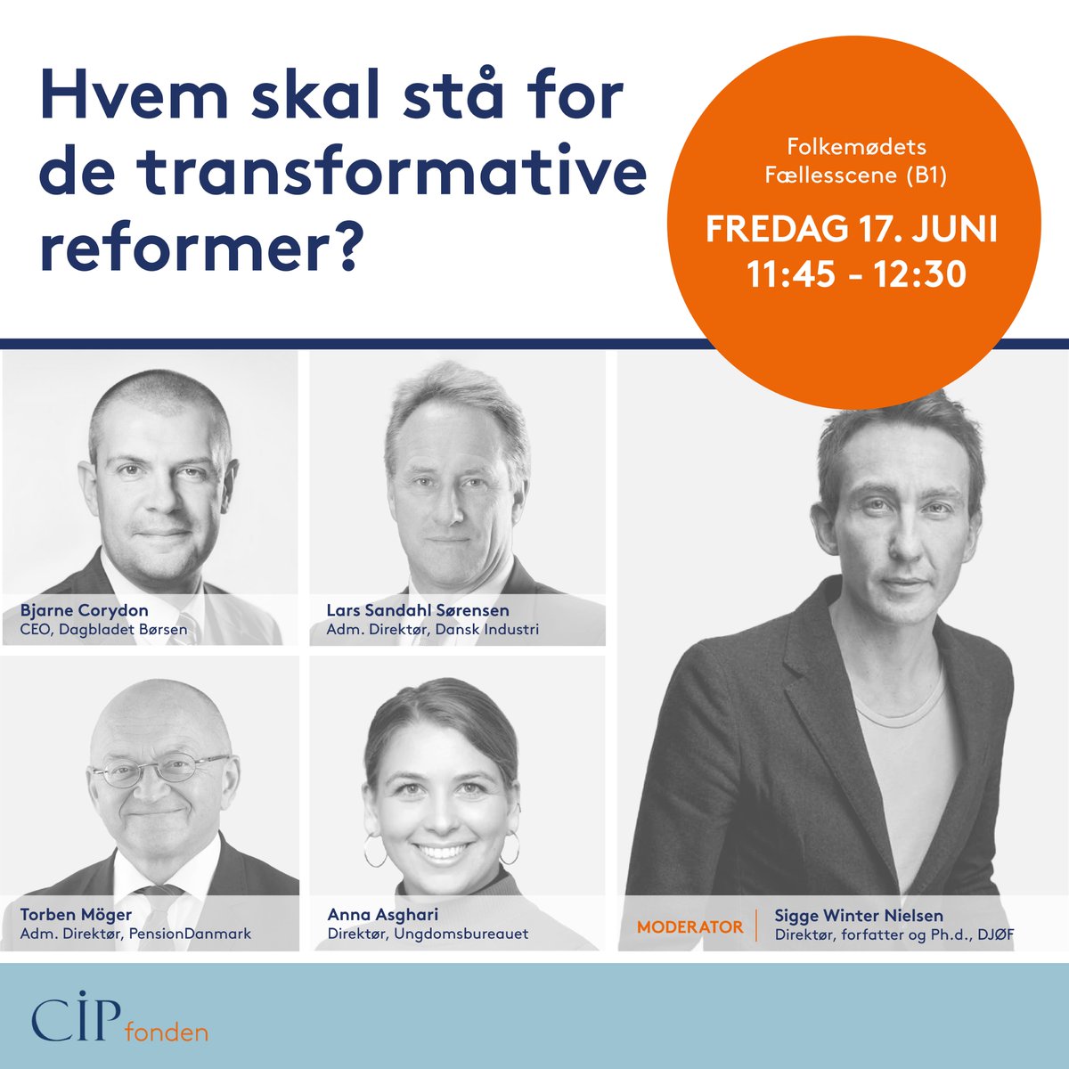 Hvem er de nye samfundssnedkere i 🇩🇰? Et af dagens højdepunkter i Allinge bliver med @TorbenMogerP, <a href="/LarsSandahlS/">Lars Sandahl Sørensen</a>, <a href="/AnnaAsghari/">Anna Asghari</a>, Bjarne Corydon og moderator <a href="/SiggeW/">Sigge Winther</a> på Fællesscenen #fmdk #dkpol #dkmedier