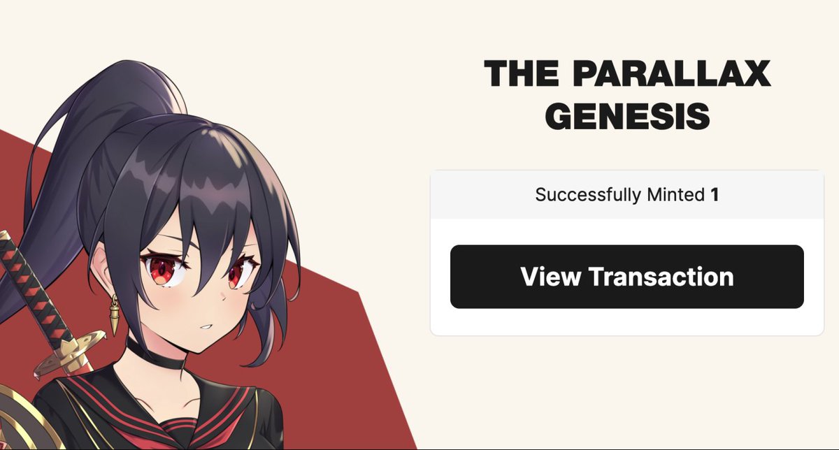 _longinteger's tweet image. btw... 
The Parallax Genesis 777 - sold out. 🔥 
Always exciting to be part of a pioneer movement - especially as a content creator myself:
The first media company in the web3/NFT space with anime-themed NFTs as a gateway.
gg @patrickdang 🫡