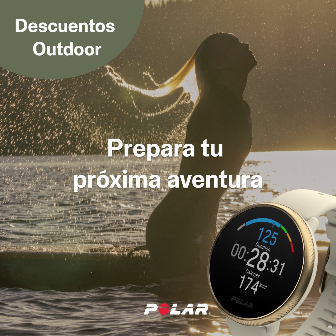 ¡HASTA EL 20 DE JULIO! 
Aprovecha el descuento de hasta el 20% en productos #Polar y disfruta al máximo del deporte outdoor. Una amplia selección con los mejores productos de la marca pionera en tecnología aplicada al deporte. 
Infórmate en <a href="/solucionesdepor/">SOLUCIONESDEPORTIVAS</a> 
<a href="/polarspain/">Polar Spain</a>