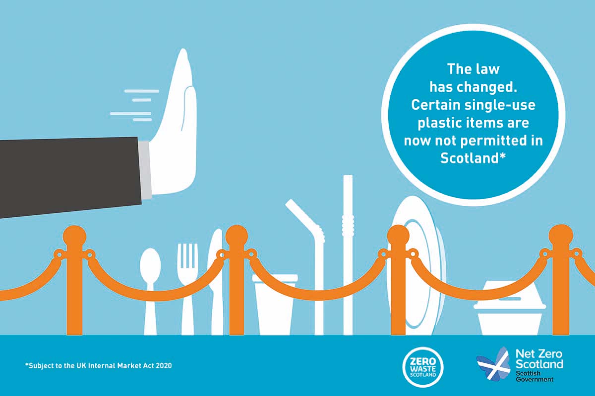 ZeroWasteScot's tweet photo. The law on certain single-use plastics changed from 1 June* with the introduction of the #SingleUsePlasticsBan. 

Find out more at https://t.co/mffZyNSnOk.

*Subject to the UK Internal Market Act 2020 https://t.co/dHJ2BN8Ye8