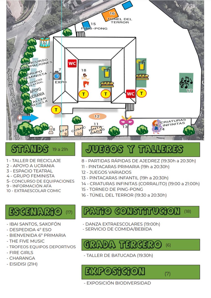 📢Os compartimos el programa🧐 de la fiesta🥳 de fin de curso.🎆 Os esperamos  esta tarde 🗓️a partir de las 19.00h,🕐 en el edificio de Juan Esplandiú.🏫 ¡No os lo perdáis!👏🏻🫶🏻🕺🪩