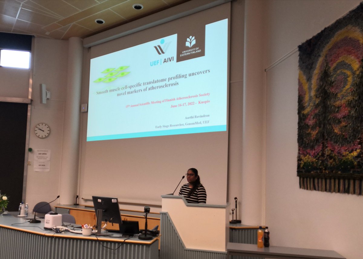 Kaikkonen Lab (@kaikkonenlab) on Twitter photo Identifying new markers of smooth muscle cell transformation in #atherosclerosis using TRAP-Seq. Great work by <a href="/Aarthi_Ravindra/">Aarthi Ravindran</a> from our lab presented in <a href="/ry_saty/">Finnish Atherosclerosis Society (SATY ry)</a> meeting <a href="/GenomMed/">GenomMed</a> Identifying new markers of smooth muscle cell transformation in #atherosclerosis using TRAP-Seq. Great work by <a href="/Aarthi_Ravindra/">Aarthi Ravindran</a> from our lab presented in <a href="/ry_saty/">Finnish Atherosclerosis Society (SATY ry)</a> meeting <a href="/GenomMed/">GenomMed</a>