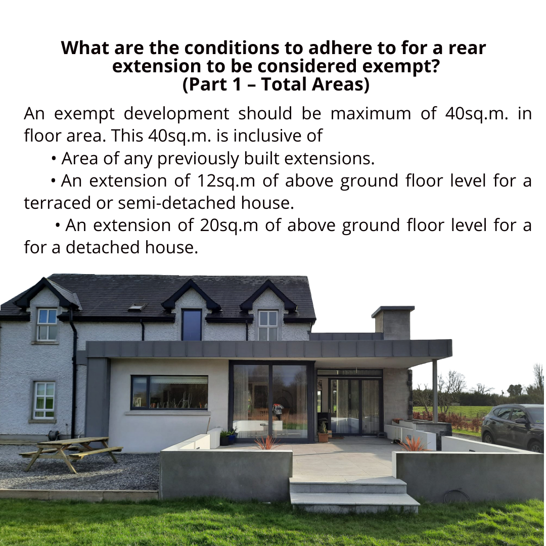 joefallondesign's tweet photo. Apart from being less than 40 square meters, there are also other conditions a rear extension must adhere to be considered an exempt development. 

#homeextension #dublinarchitects #houserenovation  #joefallonarchitecturaldesign #contemporaryarchitecture #planningpermission https://t.co/Q1F95u4ABg