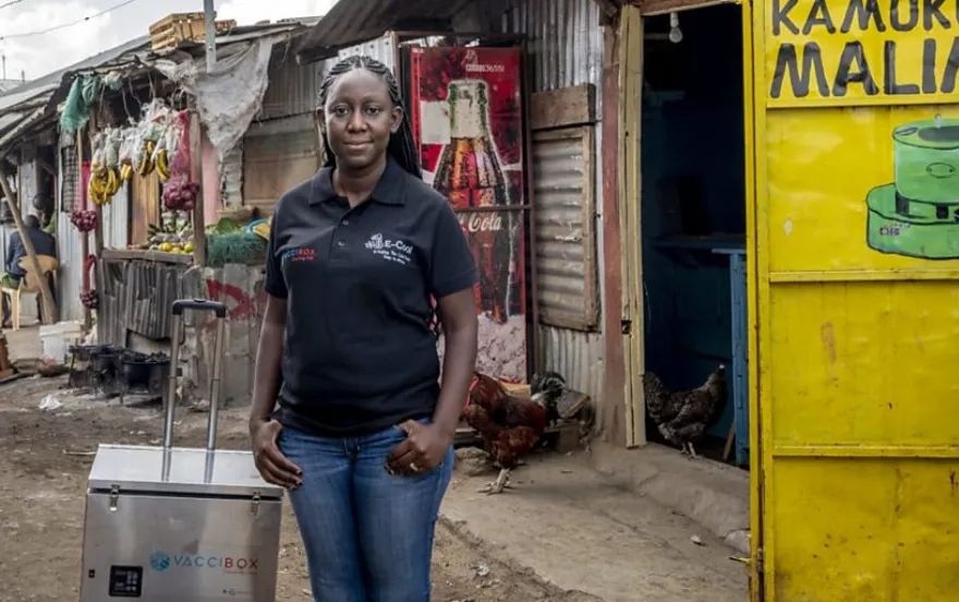 Norah Magero is the first Kenyan to be awarded the Royal Academy of Engineering’s Africa Prize for Engineering Innovation for Vaccibox, a portable, solar-powered fridge that safely stores and transports vaccines.