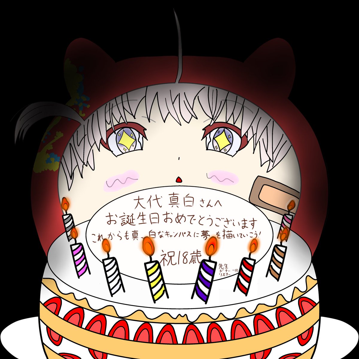 あおぎり高校 大代真白 直筆サイン入りキャンバスボード【大代真白描き