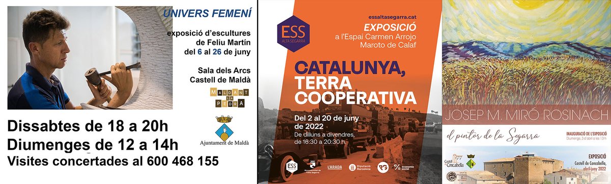 Sense plans per al cap de setmana? 
#festival @desfolcat #festadiables @loCarranquer #corpus #jea @MuseudeGuissona #llibre @mdepedrolo  i #expos @museudecervera @CConcabella , fineix la #primaverasegarra 
@lasegarra @paeriacervera @AJGuissona @7lletres 
ℹ️ visit.somsegarra.cat