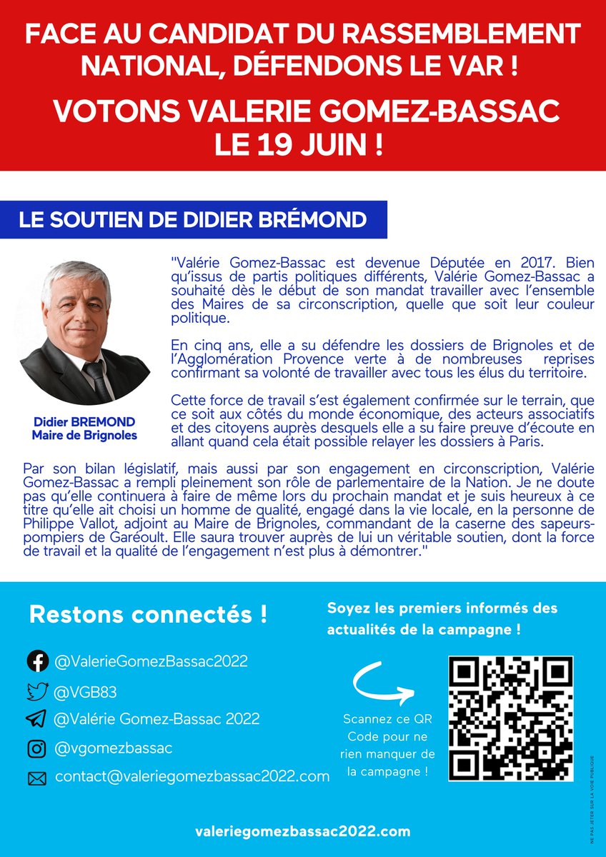 Merci à Didier Brémond, maire de Brignoles, de me renouveler une fois encore son soutien !
#brignoles #AvecVous #legislatives2022