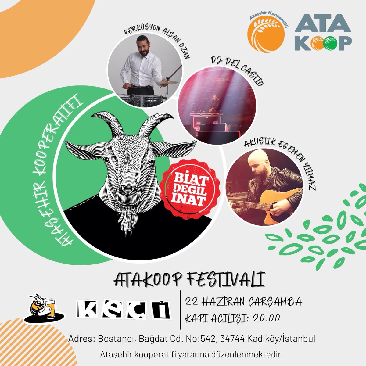 atakoop's tweet image. Ertelenen konserimiz 22 Haziran&apos;da sizlerle🎶 Bilet almak için bize mesaj atabilirsiniz🚀