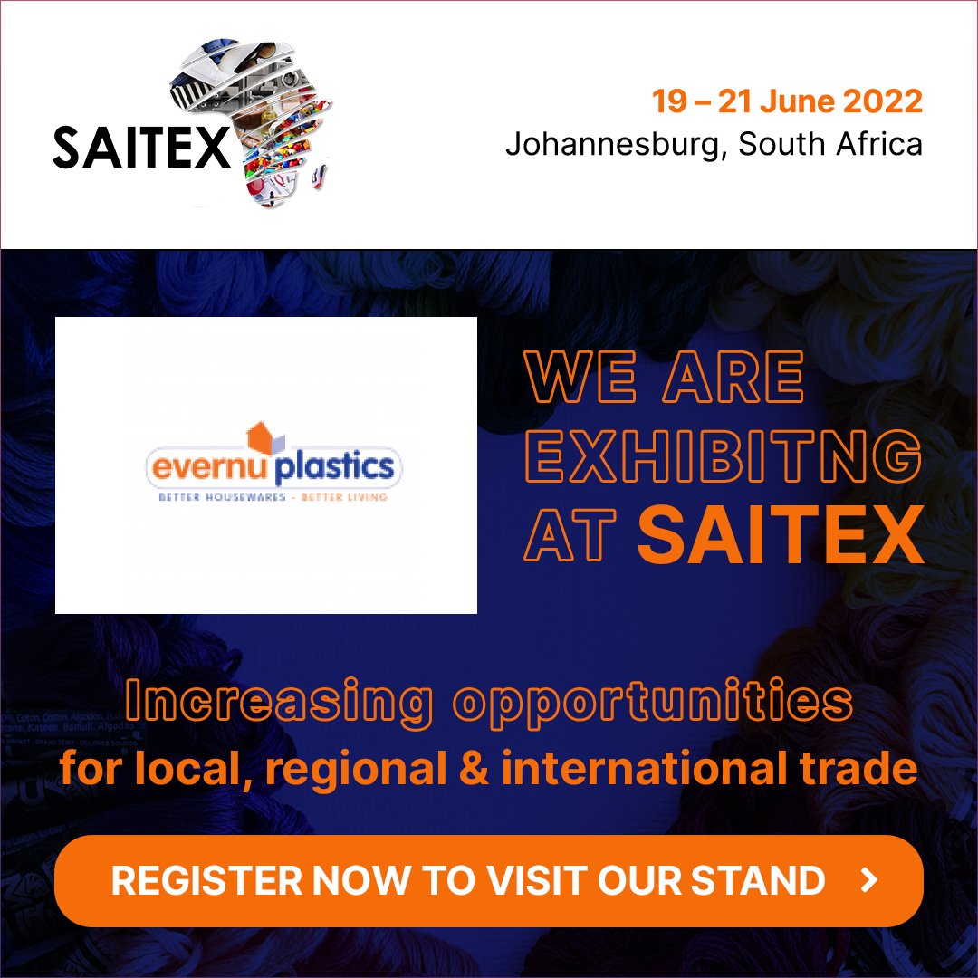 EvernuP's tweet photo. Super excited to be exhibiting at SAITEX-Gallagher Convention Centre!
Visit us at Hall 3, stand A01 from the 19 - 21 June and be sure to take your hydration bottle giveaway! 
Our team will be ready to discuss your needs for plastic Housewares.
https://t.co/ARh4gK2V7Q
031-208 1980 https://t.co/ZsDrEDsBgc