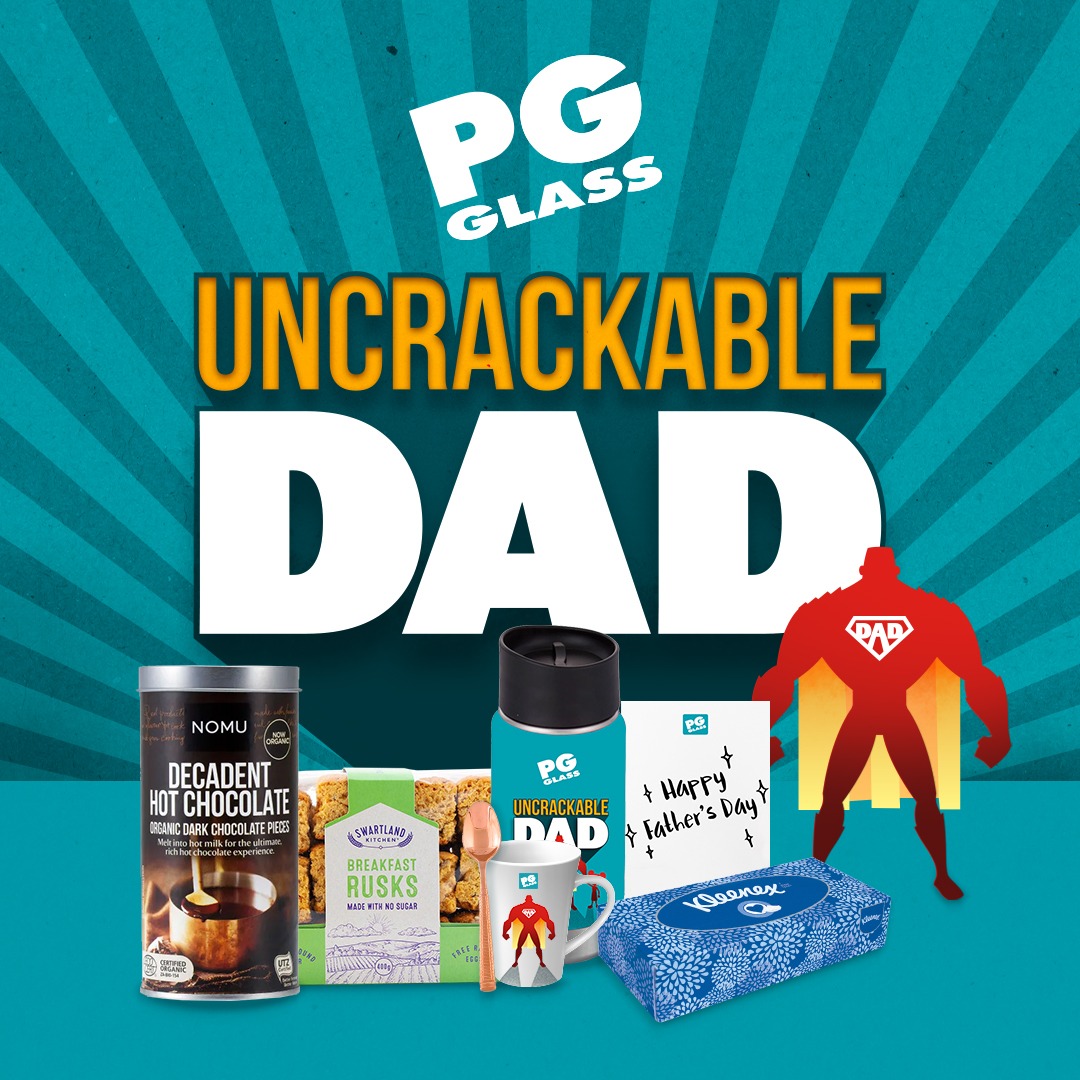 Visit your nearest PG Glass Fitment Centre before the 19th of June for a chip repair or new windscreen and you could be one of the 10 lucky winners to win a PG Glass Uncrackable DAD Hamper. T's & C's Apply #PGGlass