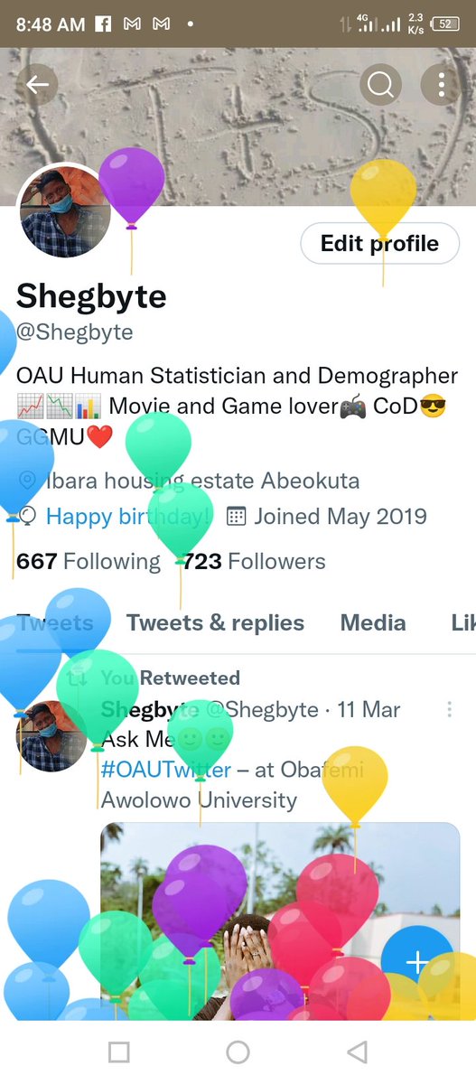 Shegbyte's tweet photo. It's June 17th...got blomblom today🥳😁😁. Happy Me Day🎉
#HappyBirthday https://t.co/Xb5CCjsvB8