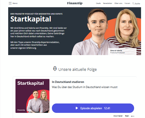 In #Deutschland ankommen, als #Flüchtling aus der #Ukraine oder zum #Arbeiten aus Portugal. #Valeria &amp; #Dima von <a href="/Finanztip/">Finanztip</a> haben für Dich einen Podcast gemacht, der Dir ganz leicht erklärt, wie Du am besten ankommst - von #Wohnung über #Arbeit bis #Konto finanztip.de/podcast/startk…