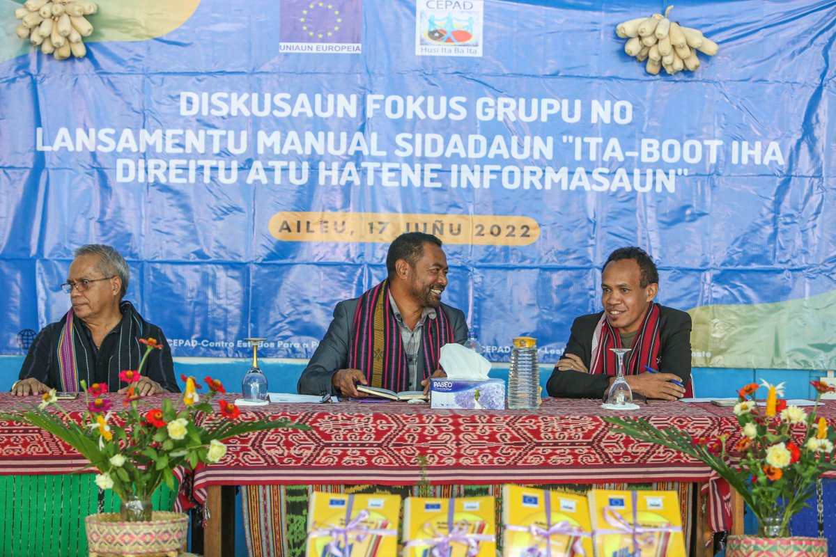 CepadL's tweet image. Today CEPAD combine two activities together in the Municipality of Aileu. We conducted Focus Group Discussion (FGD) also we had the opportunity to launch #Citizens’ Manual on Freedom of Information to support communities’ access to information. Supported by🇪🇺