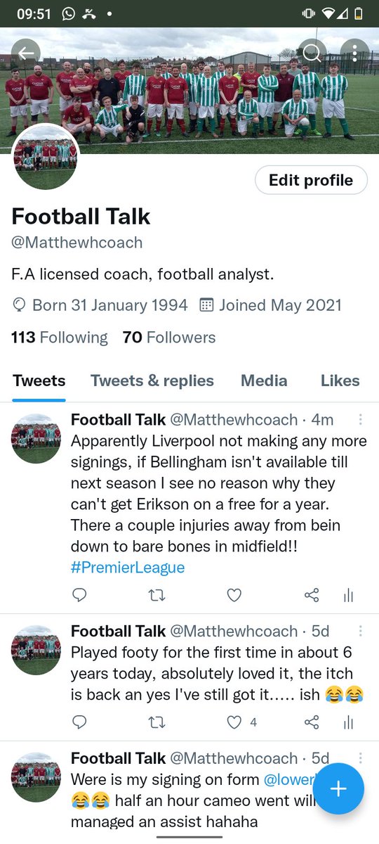 howardlfcjft's tweet photo. Can everyone please follow or share my page please, just a little football page were I will be putting up analysis of some amateur and premier League games, an just interacting with people an talking with all football fans!! #FOOTBALLTALK https://t.co/9CtIYz5sxd