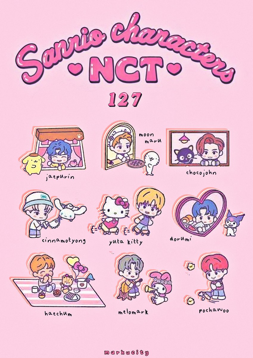 #NCT127 as Sanrio Characters.