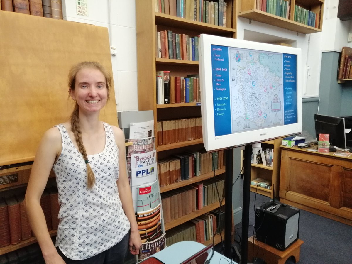 ThePPLuk's tweet photo. Many thanks to Dr Anna-Lujz Gilbert @anna-lujz for her fascinating talk last night on C17th and early C18th libraries with a focus on Devon. The PPL wishes Anna all the very best with her research. #devonlibraries #plymouthlibraries #libraryhistory #libraries https://t.co/93lXd18SgW