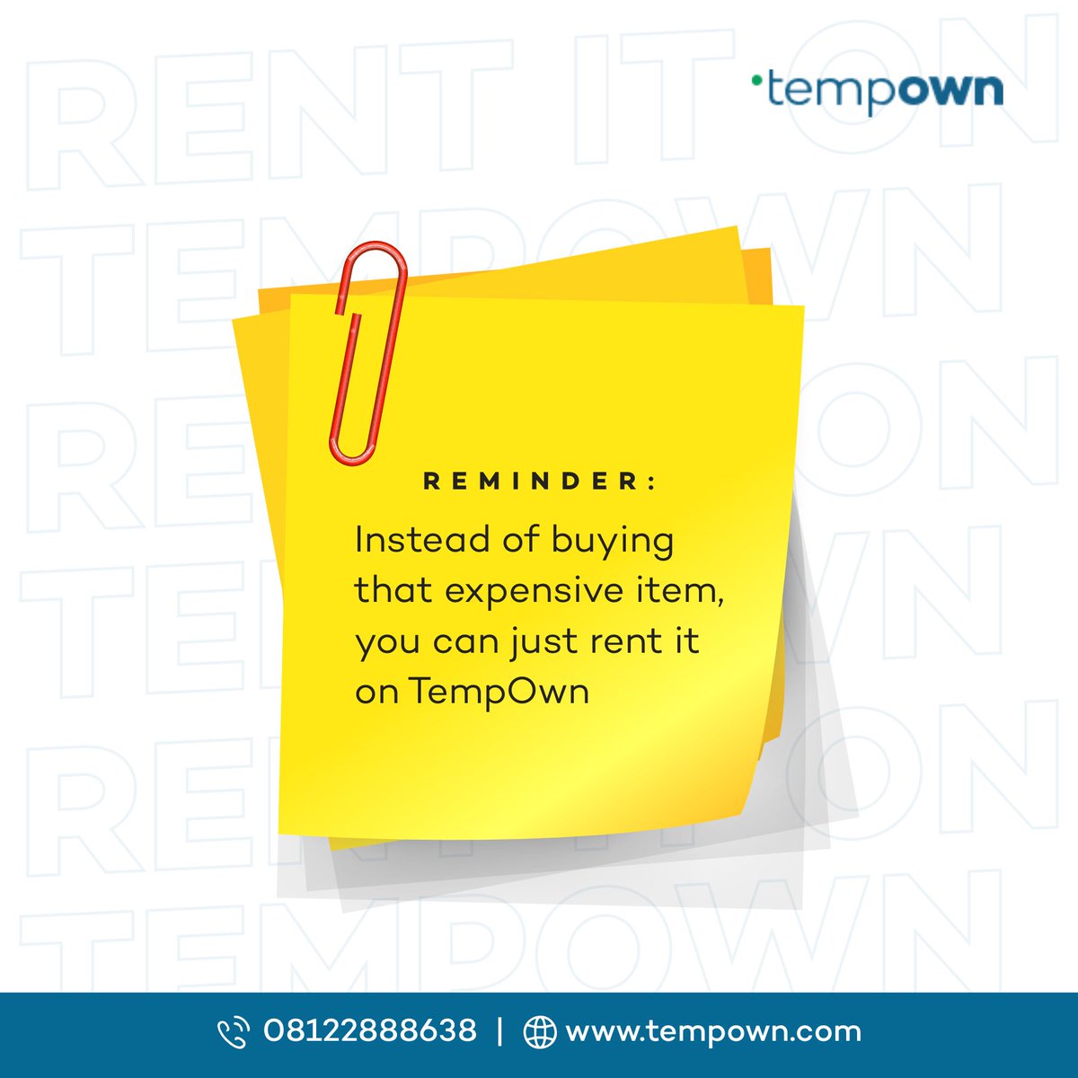 TempOwnHQ's tweet photo. It's Friday and we just thought to remind you that TempOwnis still open and you can keep renting as many items as you want. 

Hurry now to https://t.co/hikwzs6Jzf

#tgif #rent #tempown #renttoday #rentinnigeria https://t.co/NtVt2QJmPp