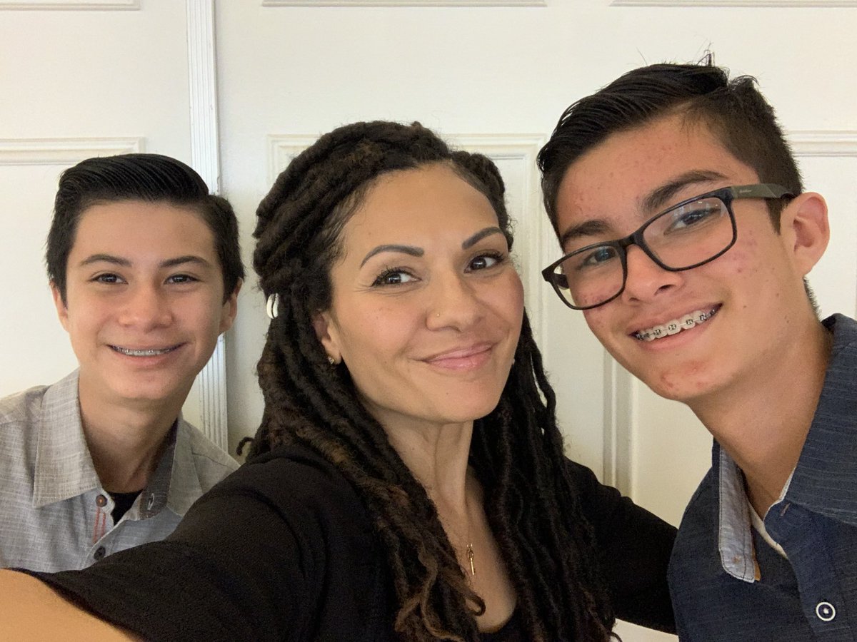 HectorMarquez12's tweet photo. @BreakingBad 2 of my boys Lucas and Abel had the chance to meet the great #CarmenSerrano , principal from Breaking Bad https://t.co/pnFKzXaQzn