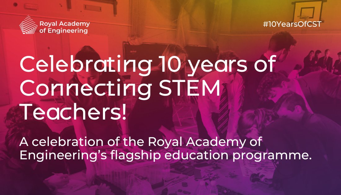 RAEngNews's tweet photo. You can find out more about the programme or get involved on our website: https://t.co/OHBQGEZnxx
Special thanks to our strategic partner @Shell_UKLtd, for significant support of the programme.
#10YearsOfCST https://t.co/AKR7qwAO53