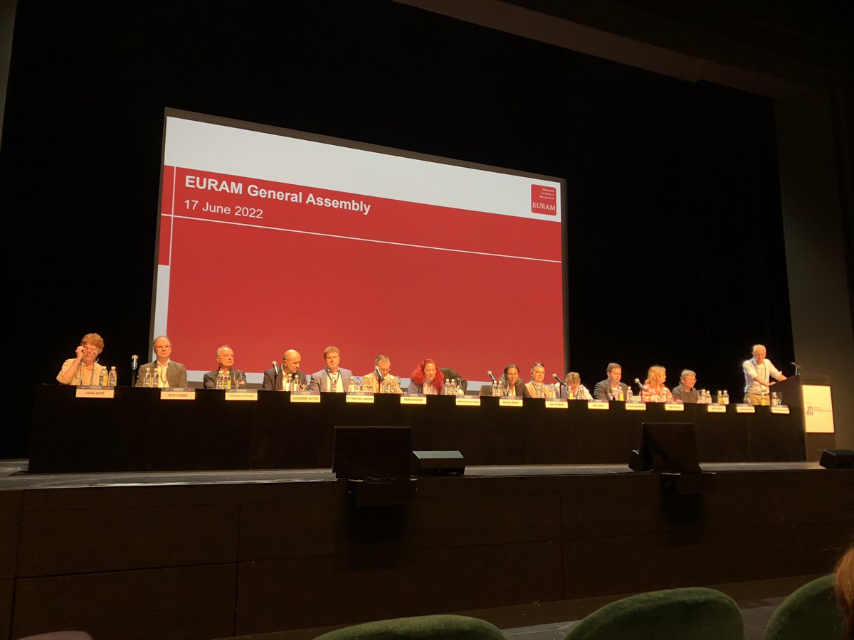 Thank you to board and executive committee for steering #euram2022 through pandemic, great to see you all in person