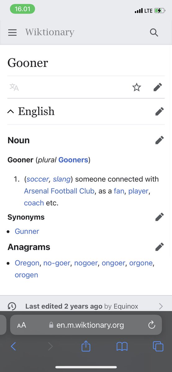 Menurut kalian,definisi GOONER itu apa guys?