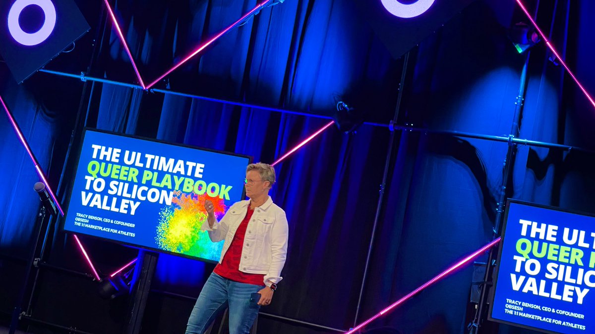 In #Pride month, great to see Tracy Benson of <a href="/ObseshNation/">Obsesh</a> at #TNWConference talking about the #queer experience in Silicon Valley #pride2022 #PrideMonth #LGBTQIA