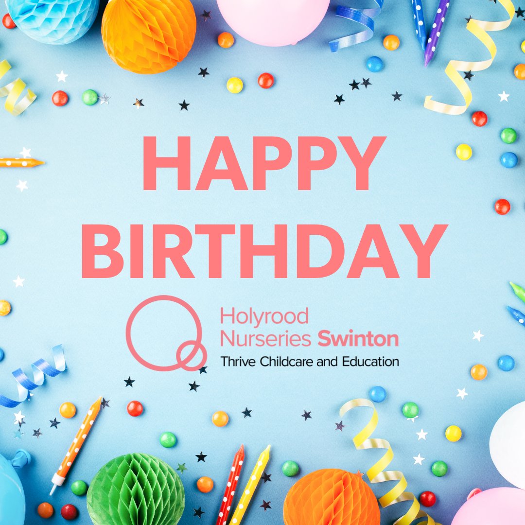 HAPPY 20TH BIRTHDAY to our Holyrood Swinton Nursey!! Have a wonderful day celebrating... from all of us at Holyrood Nurseries and Thrive Childcare &amp; Education
#thrivechidcare #holyroodnurseries #birthday #celebrate