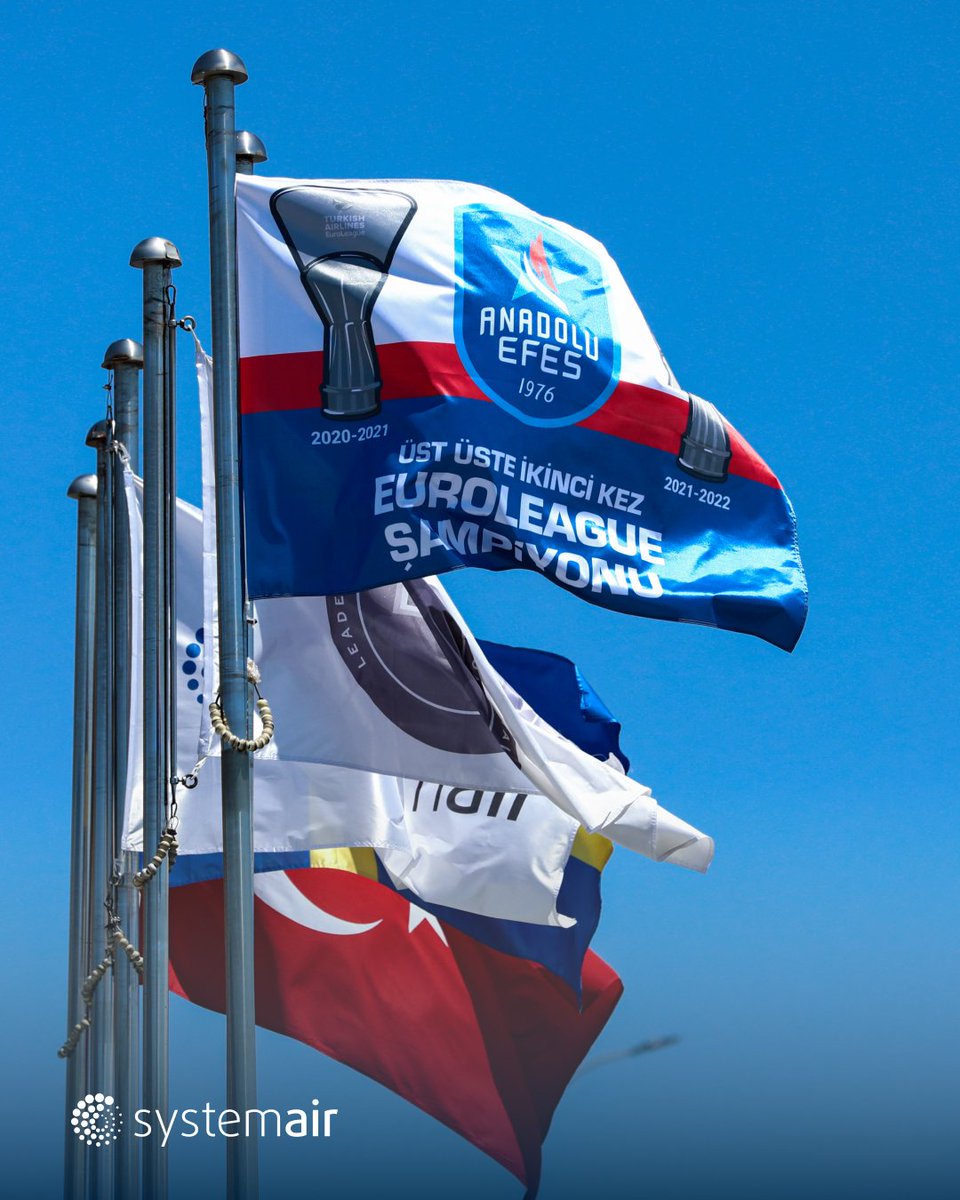 Euroleague’in şampiyonu bu sene de Anadolu Efes oldu! Tüm dünyada ülkemizi temsil eden Anadolu Efes, ülkemize taze ve yenilikçi bir hava kazandırmaya devam ediyor. 
<a href="/AnadoluEfesSK/">Anadolu Efes SK</a> ile gurur duyuyor, şampiyonluk bayrağını fabrikamızda dalgalandırıyoruz.

 #systemairtr #anadoluefes