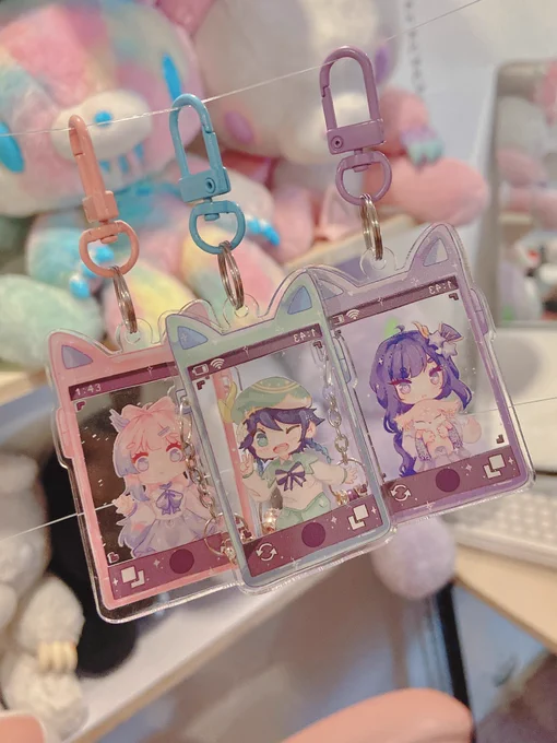 genshin pic-clic charms !! take your favorite genshin character anywhere and they'll be picture ready <3 