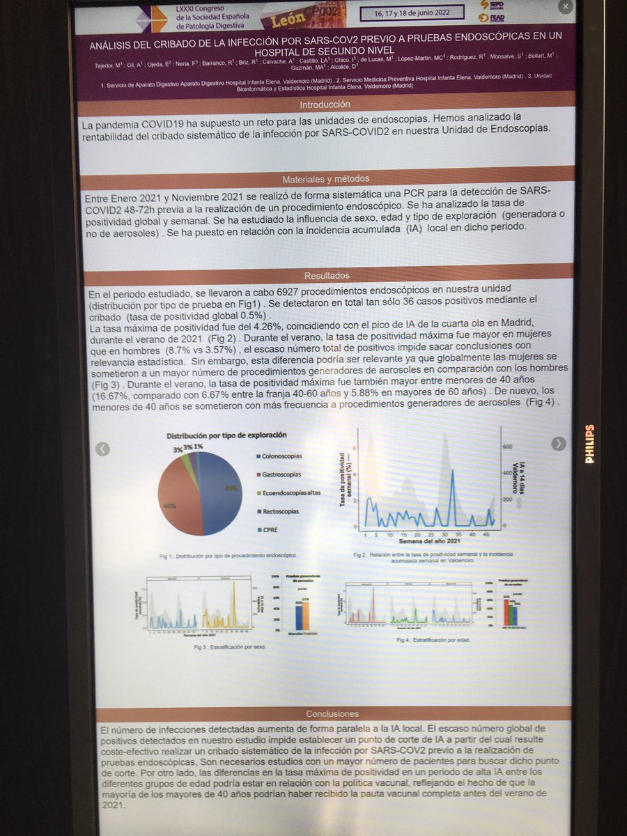 martatejedor4's tweet photo. 🚨🚨🚨CP002🚨🚨🚨
Pasad a ver nuestro póster ❗️
Hemos analizado el cribado sistemático de SARS-COV2 antes de endoscopias, y sabéis qué? No sale a cuenta👇

#CongresoSEPD22 @DigestivoHie @ariadna_gil https://t.co/whcaIe4UV9