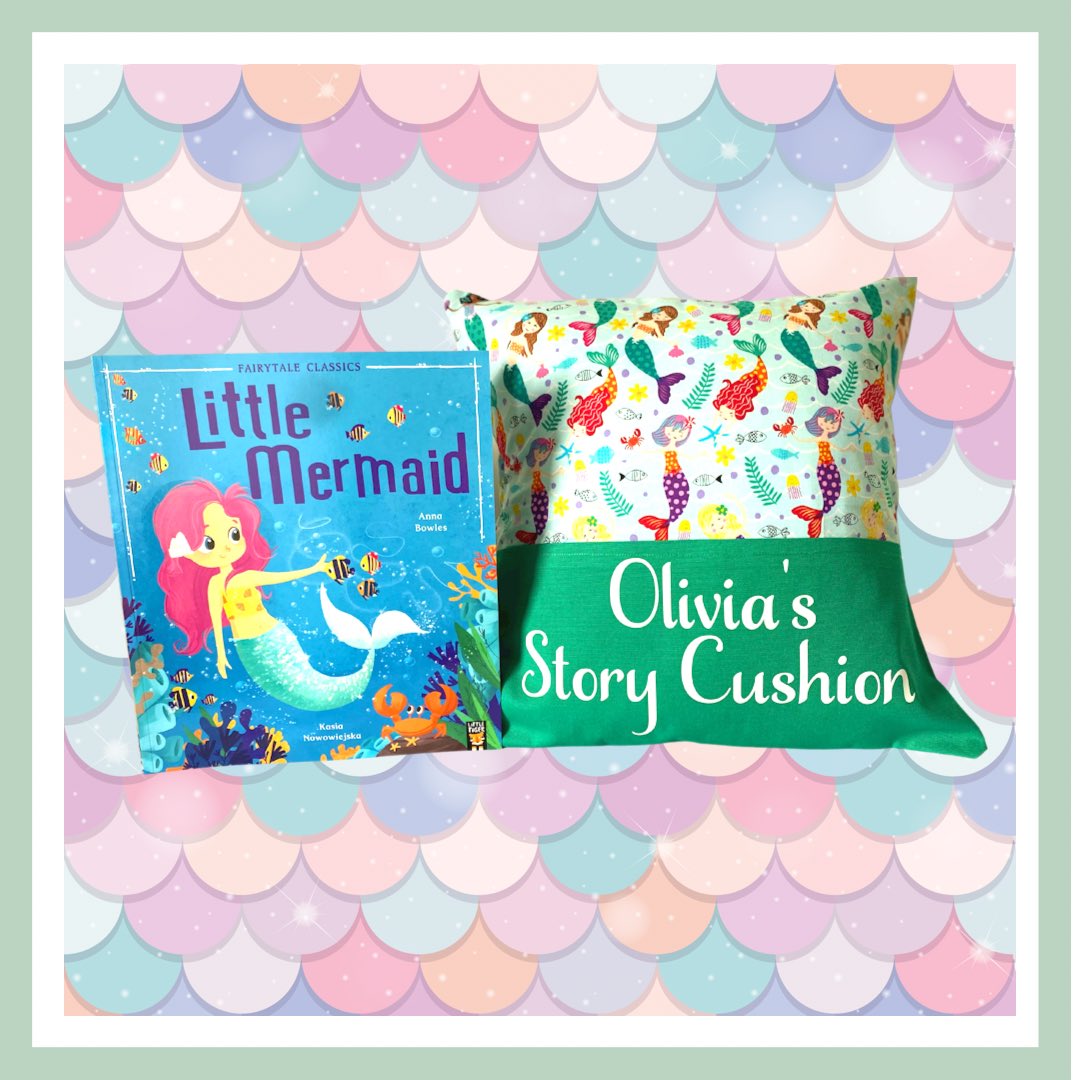 It appears that mermaids are like buses - you wait for a while and then 3 come along altogether!

#mermaid #mermaids #littlemermaid #storycushions #giftsforkids #books #kidsbooks #personalisedgifts #handmade #sbs #madeinwales #inbiz  #SmallBiz  #CraftBizParty