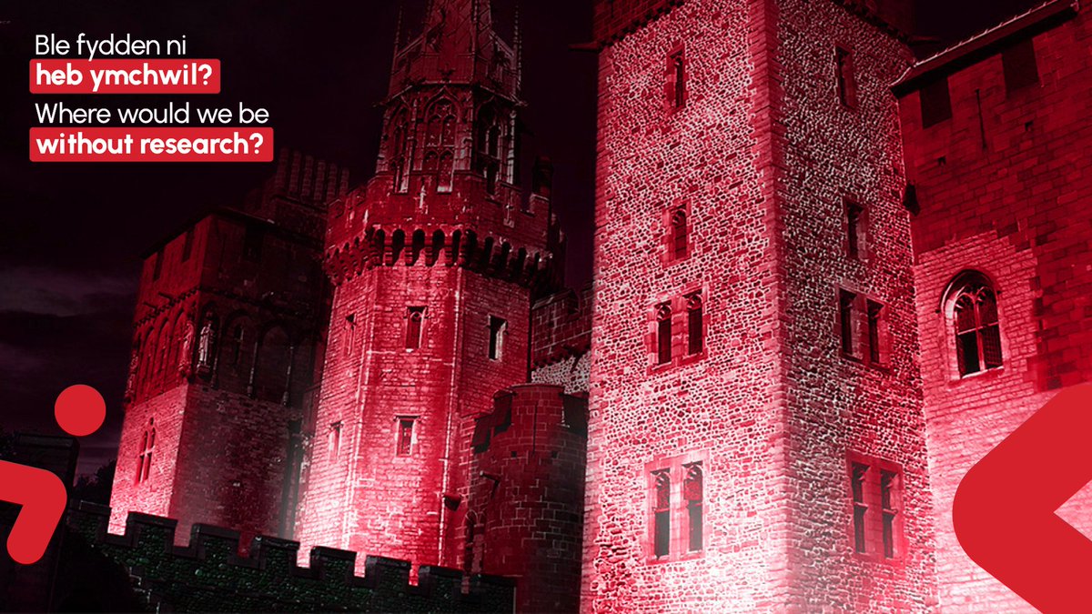 ResearchWales's tweet photo. To honour research &amp; those who make it happen, landmarks in Wales are turning red 🔴❤️

Tonight @CardiffCastle, @WelshGovernment Cathays Park, University Hospital of Wales &amp; Llandough Hospital will be celebrating #Red4Research https://t.co/iZdSKbBilF  
#ResearchSavesLives (1/2) https://t.co/h8QfKslNR2